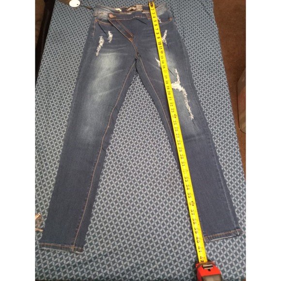 SL, SKINNY JEANS DARK BLUE STRETCH, SIZE 9 H2 WA 4072 DENIM, WAIST 30 IN - Picture 8 of 9